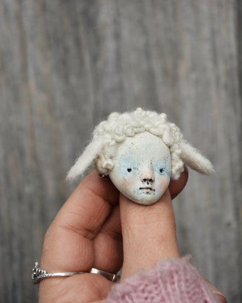 BELLE'S FLOCK 1 BROOCH by artist Gioconda Pieracci of Pupillae Art Dolls