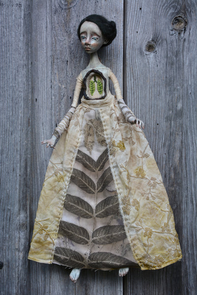 VERDANT BREATH by artist Gioconda Pieracci of Pupillae Art Dolls