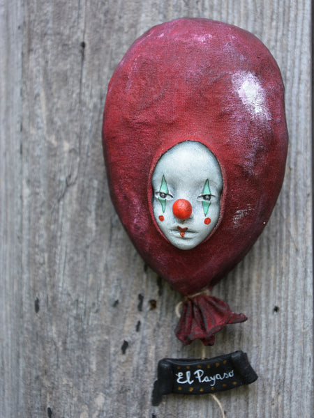 63 EL PAYASO (The Clown) by artist Gioconda Pieracci of Pupillae Art Dolls