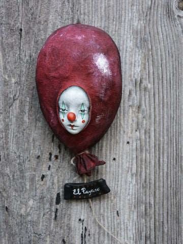 63 EL PAYASO (The Clown) by artist Gioconda Pieracci of Pupillae Art Dolls