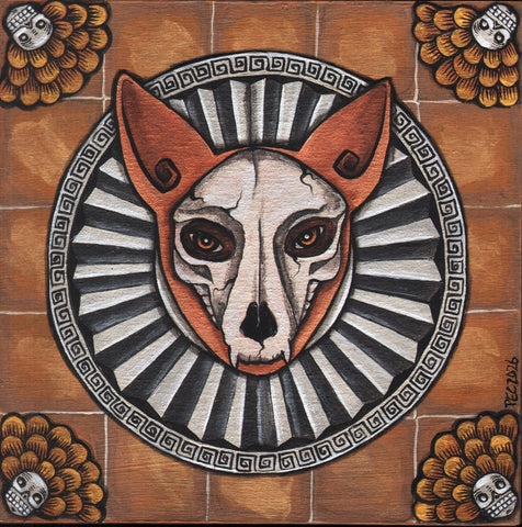 HUE HUE'S MASK ~ XOLOITZCUINTLI by Pamela Enríquez-Courts