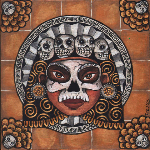 ITZA'S MASK ~ MICTECACIHUATL by Pamela Enríquez-Courts