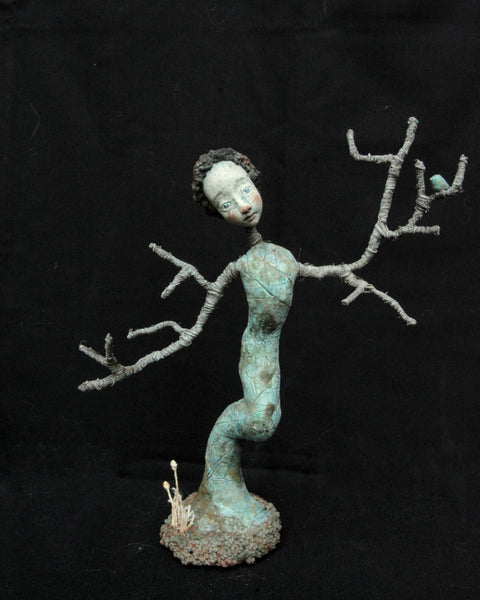 WINTER DANCERS, ASH, RUST and BOW by artist Gioconda Pieracci of Pupillae Art Dolls