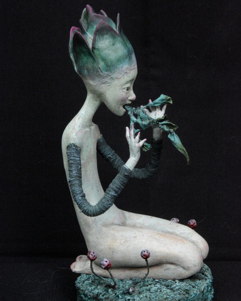 BUD by artist Gioconda Pieracci of Pupillae Art Dolls