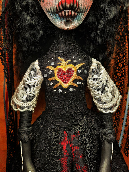 42 LA CALAVERA (The Skull) by artist Ioanna Tsouka (Anima ex Manus Art Dolls)