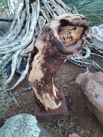 WOOD WITCH WITH FAMILIARS by artist Mark Cantrell