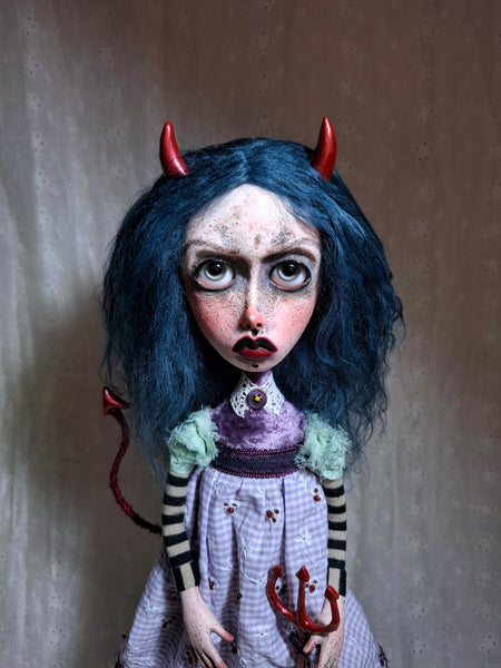 2 LA DIABLITA (The Devil) by artist Ioanna Tsouka of Anima ex Manus Art Dolls
