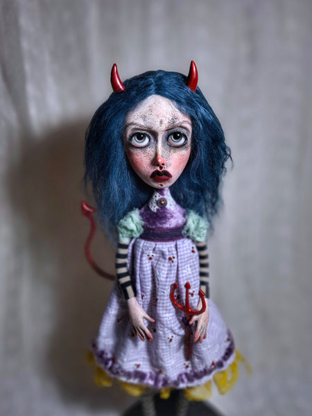 2 LA DIABLITA (The Devil) by artist Ioanna Tsouka of Anima ex Manus Art Dolls