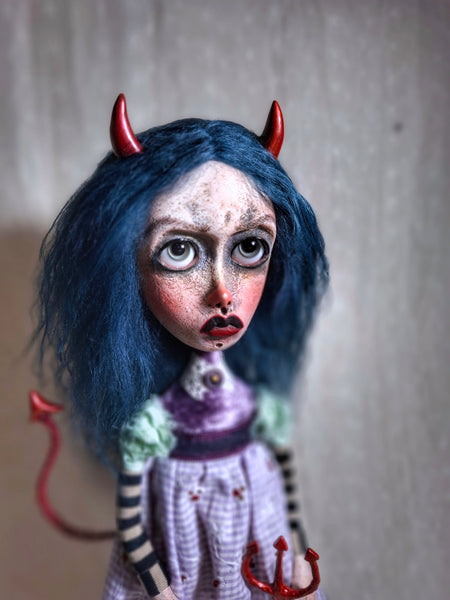 2 LA DIABLITA (The Devil) by artist Ioanna Tsouka of Anima ex Manus Art Dolls