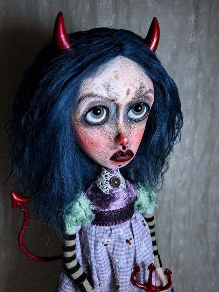 2 LA DIABLITA (The Devil) by artist Ioanna Tsouka of Anima ex Manus Art Dolls