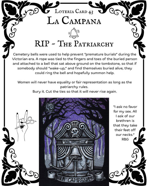 43 LA CAMPANA (The Bell) / RIP the Patriarchy by Pamela Enríquez-Courts