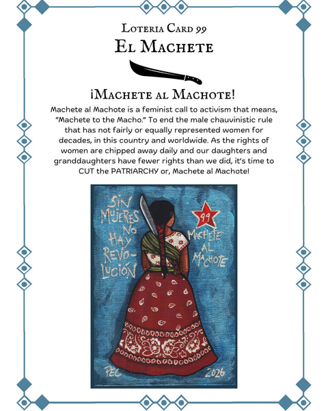 99 EL MACHETE II (The Machete) / ¡Machete al Machote! by artist Pamela Enríquez-Courts
