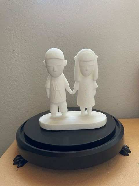 EARTH KIDS 3D SCULPTURE (white) by artist Sophia Gasparian