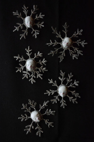Snowflake 2 (ornament) by artist Gioconda Pieracci of Pupillae Art Dolls
