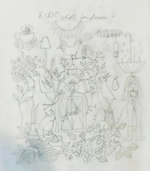 EIEIO, What's for Dinner? by artist Mavis Leahy