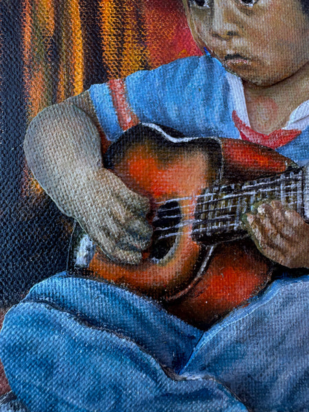 32 EL MÚSICO (The Musician) / ¿Dónde jugarán los niños? by artist Wbaldo Muñoz-Alcalá