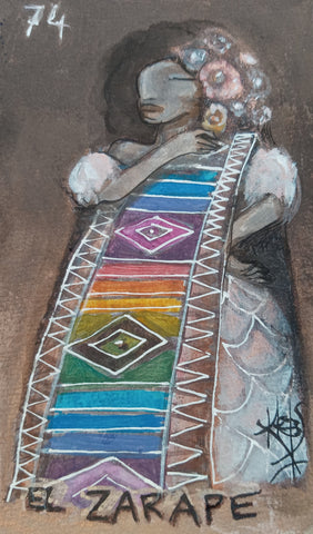 74 EL ZARAPE (The Blanket-like Shawl) by artist Patricia Krebs
