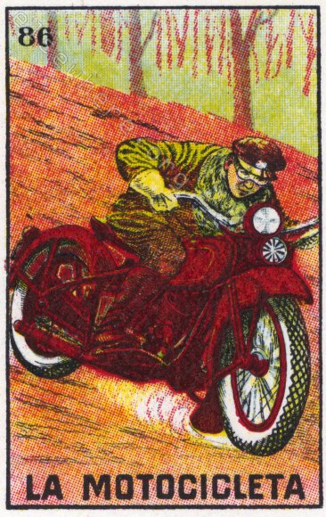 86 LA MOTOCICLETA (The Motorcycle) / Evel Knievel by artist Eden Folwell