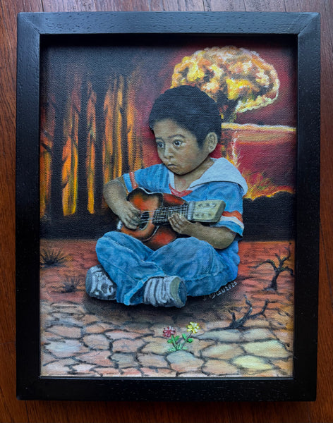 32 EL MÚSICO (The Musician) / ¿Dónde jugarán los niños? by artist Wbaldo Muñoz-Alcalá