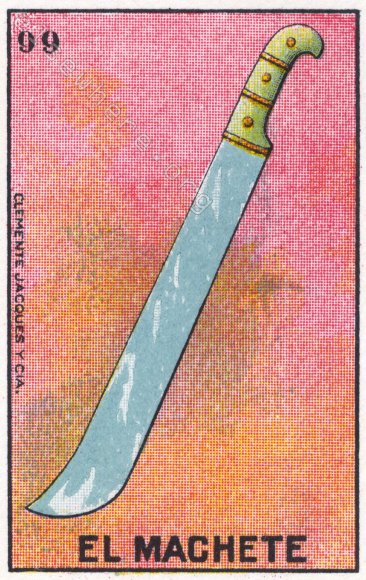 99 EL MACHETE II (The Machete) / ¡Machete al Machote! by artist Pamela Enríquez-Courts