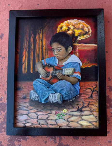 32 EL MÚSICO (The Musician) / ¿Dónde jugarán los niños? by artist Wbaldo Muñoz-Alcalá