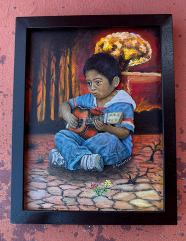 32 EL MÚSICO (The Musician) / ¿Dónde jugarán los niños? by artist Wbaldo Muñoz-Alcalá