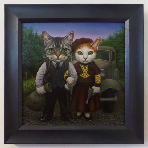 BONNIE AND CLYDE giclee print by artist Olga Ponomarenko