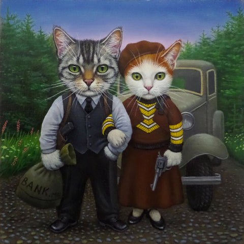 BONNIE AND CLYDE by artist Olga Ponomarenko