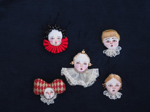 PETITE FILLE brooch by artist Charlotte Sigurdson