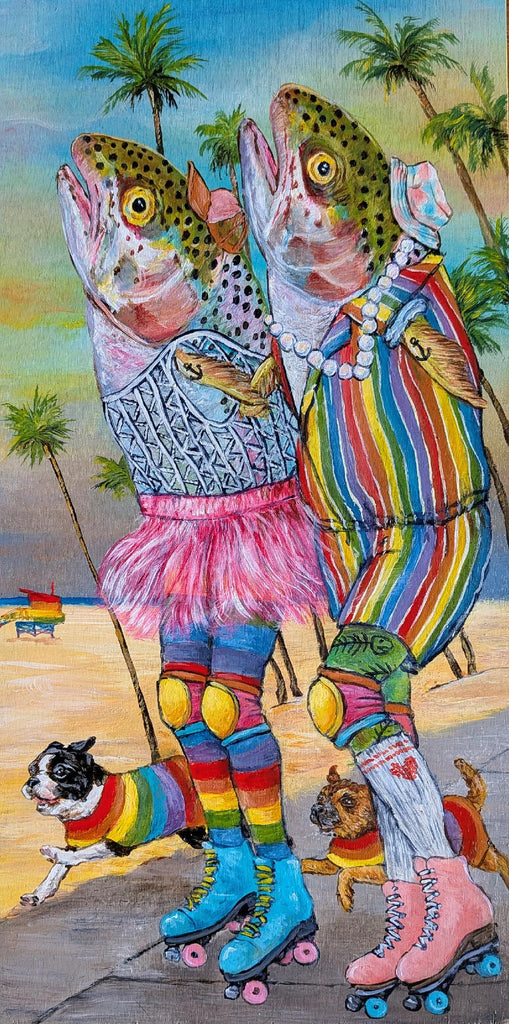 RAINBOW TROUT SKATE by artist Diana Hartman