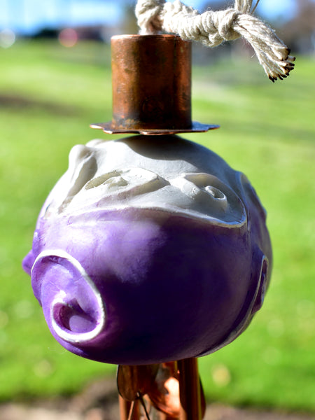 THROUGH RAIN OR SHINE by artists Chloe Kono (metalwork) and Randy Kono (sculpture)