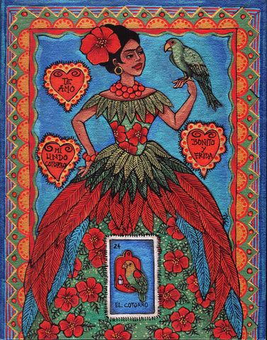 24 EL COTORRO (The Parrot/Frida y Bonito) by artist Pamela Enriquez-Courts