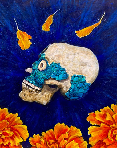 42 LA CALAVERA (The Skull) / Legado de Turquesas by artist Gabriela Zapata