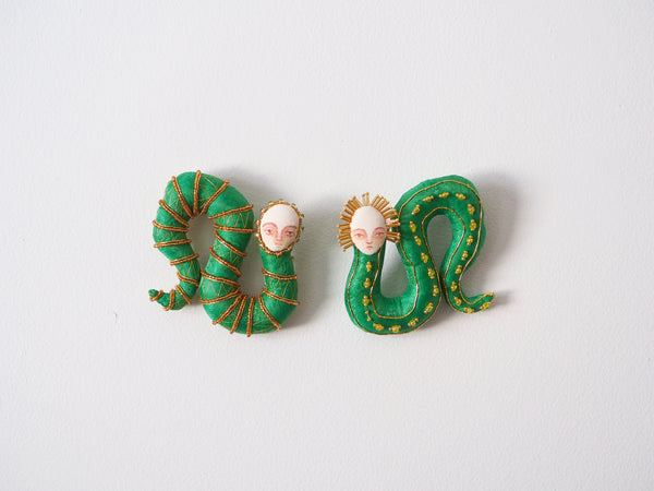 GOLDWORK SNAKE 1 by artist Charlotte Sigurdson
