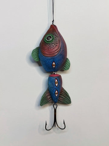 HERE FISHY FISHY ornament 2 by artist Samantha Jane Mullen