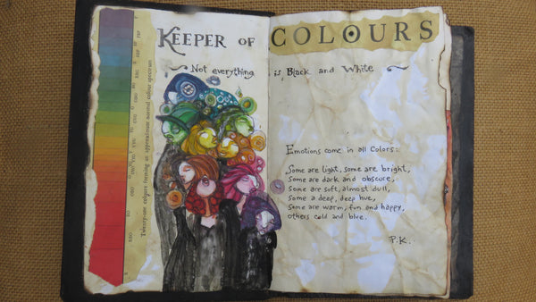 KEEPER OF THE COLORS by artist Patricia Krebs (one of a kind book)