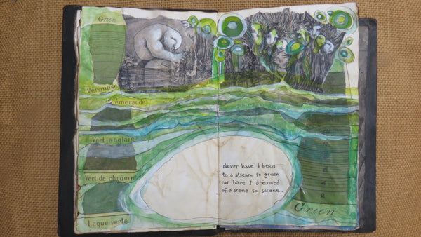 KEEPER OF THE COLORS by artist Patricia Krebs (one of a kind book)