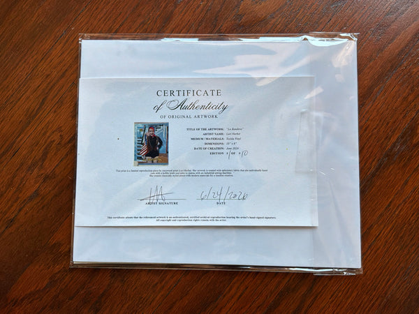 16 LA BANDERA (The Flag) / Edie's Flag LIMITED EDITION VINYL PRINT by artist Lori Herbst
