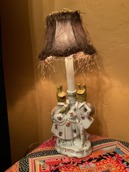 DRESDEN LAMP COURTING ESCARGOT by artist Denise Bledsoe