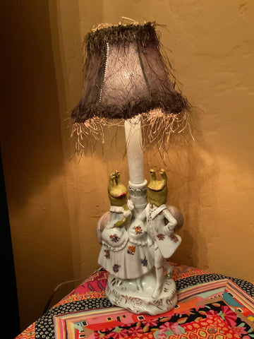 DRESDEN LAMP COURTING ESCARGOT by artist Denise Bledsoe