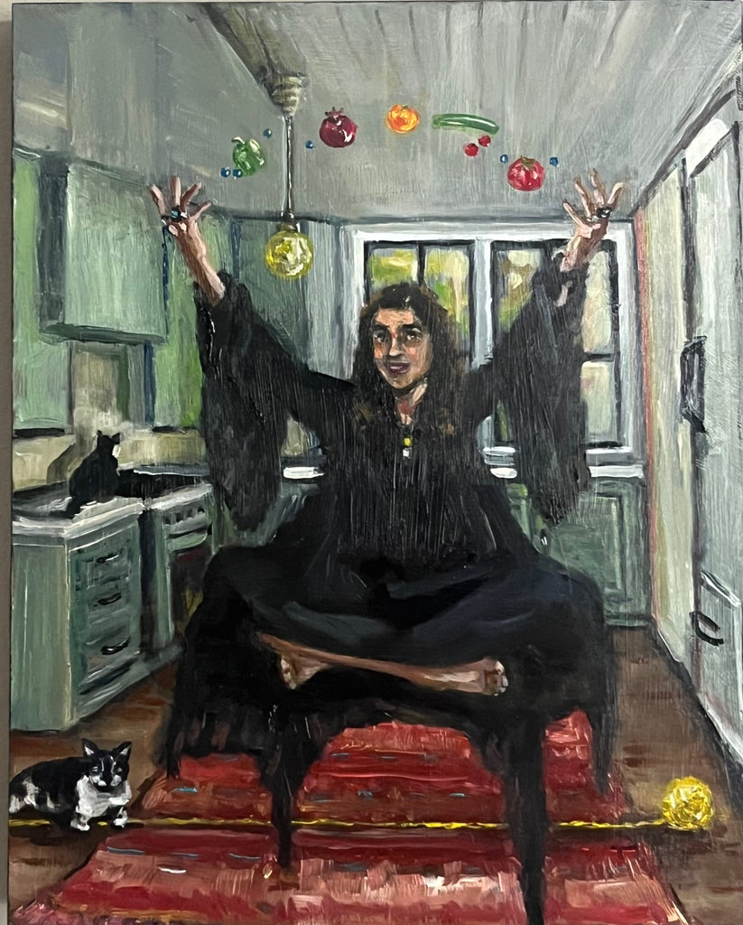I is for Illusion (A wise old Greek woman once told me that if I can’t cook, I’ll never get married) by artist Athanasia Nancy Koutsouflakis