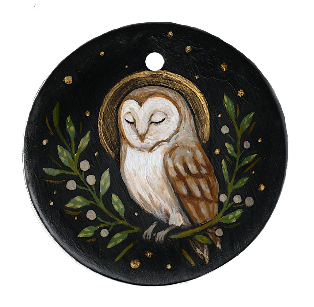 OWL ornament by artist Chrystal Dawn
