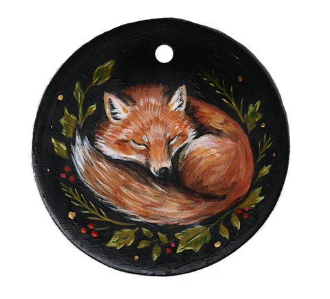 FOX ornament by artist Chrystal Dawn