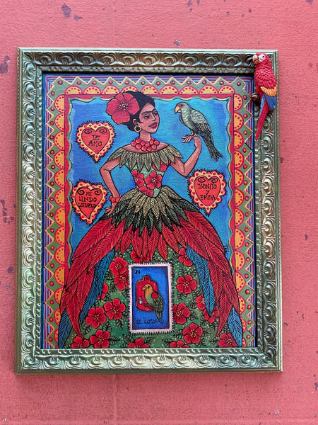 24 EL COTORRO (The Parrot/Frida y Bonito) by artist Pamela Enriquez-Courts