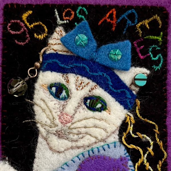 95 LOS ARETES (The Earrings / Cat with Many Earrings) by artist Ulla Anobile