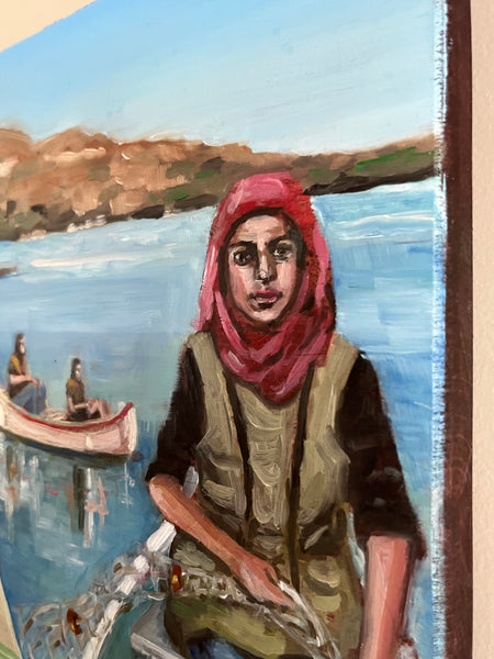 48 LA CHALUPA (The Canoe) by artist Athanasia Nancy Koutsouflakis
