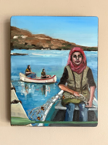 48 LA CHALUPA (The Canoe) by artist Athanasia Nancy Koutsouflakis