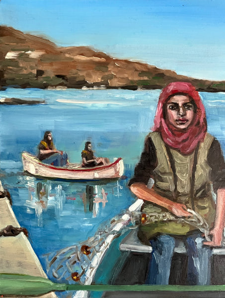 48 LA CHALUPA (The Canoe) by artist Athanasia Nancy Koutsouflakis