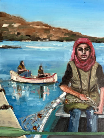 48 LA CHALUPA (The Canoe) by artist Athanasia Nancy Koutsouflakis