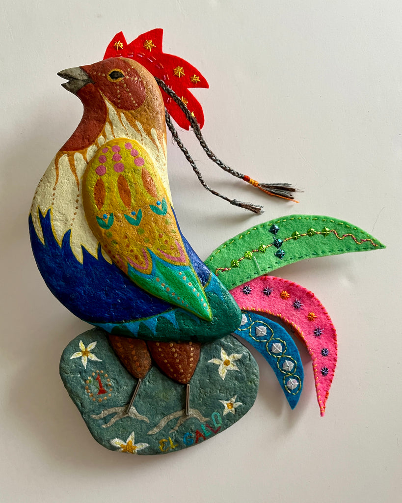 1 EL GALLO (The Rooster) / Old Hippie Rooster by artist Ulla Anobile